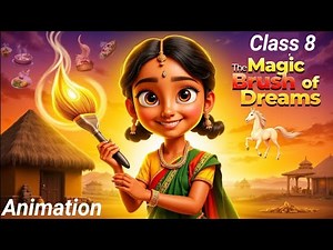 The Magic Brush of Dreams | Class 8 English | Poorvi Animation | CBSE Unit 3 – Mystery and Magic