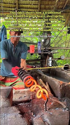 Traditional Blacksmith Forging Heavy Steel Spring By Hand #Blacksmith #Forging #USA