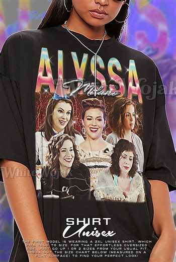 Alyssa Milano 90s Vintage Retro Bootleg Shirt, 90s TV Witch Graphic Tee, Classic Actress Fan Gift - Etsy