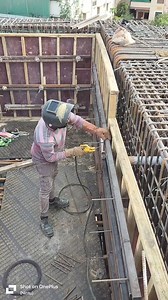 Plywood shuttering Wall Support welding #construction #structure #plywood #shuttering #Reinforcement @highlight | Nintu Majumder