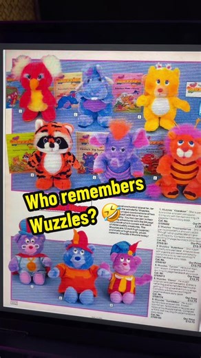 A bit of BTS while recording my latest Retro Argos Catalogue video. Who remembers Wuzzles? 🤣 #argoscatalogue #80snostalgia #80skids #childhoodmemory #80stoys