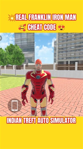 FINALLY REAL FRANKLIN IRON MAN CHEAT CODE || INDIAN TREFT AUTO SIMULATOR 🔥 #shortvideo #shorts