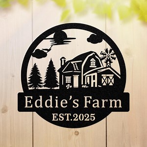 Personalized Metal Farm Sign, Custom Family Name Sign, Farmhouse Decor, Farm Gate Sign, Barn Sign, Ranch Entrance Sign, Gift for Farmer, Dad - Etsy