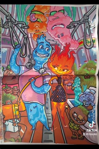 I finished the most difficult coloring page in volume 13: Elementary #foryou #disney #pourtoi #viral