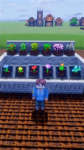 Build This Simple & Stylish FLOWER DISPLAY In Minecraft #shorts