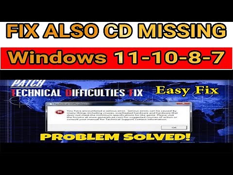 🛠️C&C GENERALS ZERO HOUR Technical Difficulties [Fix] & Insert First Game Disc Windows 7 -8 -10 - 11