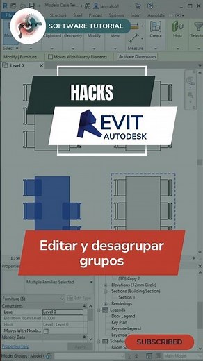 Editar y desagrupar elementos en Revit: Guía rápida
