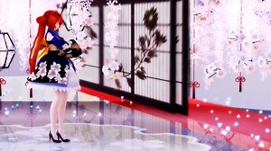 【MMD】桜のある和風ステージで『極楽浄土』 ～初音ミク～