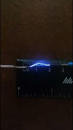 High voltage over 10000 volts. Homemade lightning