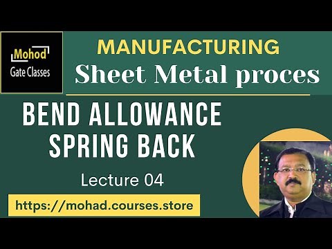 sheet Metal 04 Bend Allowance Spring Back