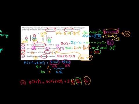STATISTICS I How To Calculate The Covariance Of Two Variables With Probability