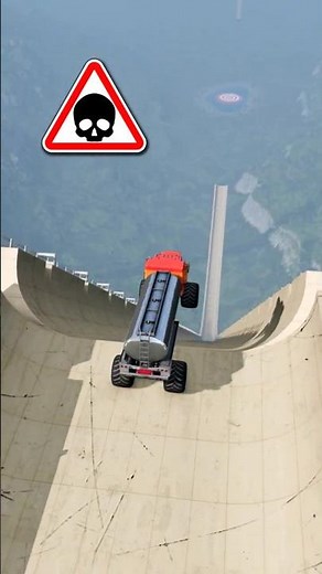 MONSTER TRUCK VS MEGA RAMP 🔥 The Best Car and Trucks Game Simulator Vehicles Shorts Gameplay Video