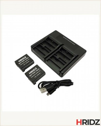 Hridz AHDBT-401 for GoPro Hero 4 Battery and Charger for BLACK or SILVER