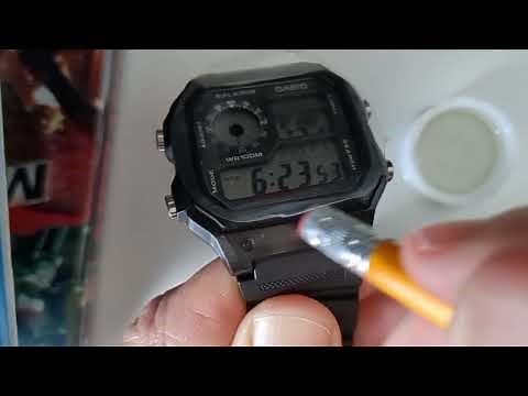 CASIO MOD: How to safely remove the printed text/words/labels from a Casio watch.