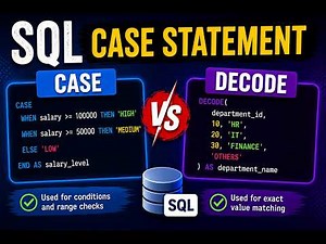Case Statement and Decode in SQL | Snowflake Case and Decode #sqlvideos #conditions