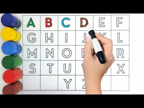 Alphabet, ABC song, ABCD, A to Z, Kids rhymes, collection for writing along dotted lines for toddler