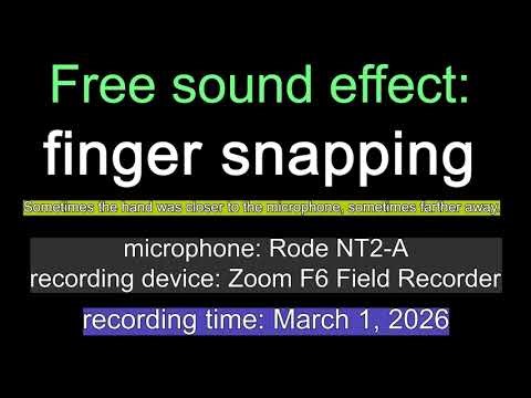 Finger snapping, Free Sound effect