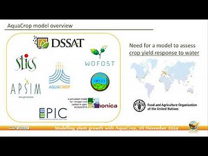 Modelling plant growth with AquaCrop, 26 November 2024
