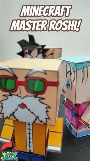 Minecraft Master Roshi Made From Cardboard! #shorts