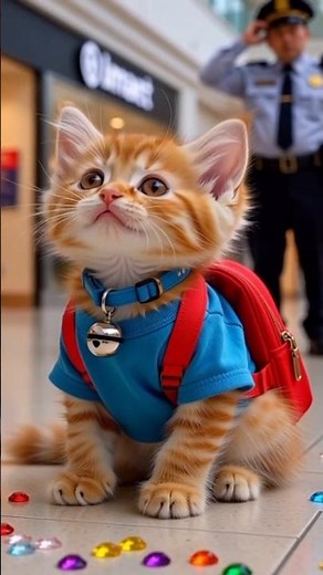 “Cute Kitten in the Mall 🐱💎 | Funny AI Cartoon Story | Must Watch!”#shorts #animation #funny