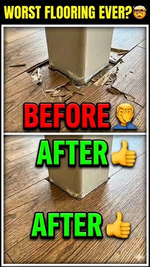 STOP Cutting Flooring Wrong! 🛠️ Genius Corner Hack #woodworking