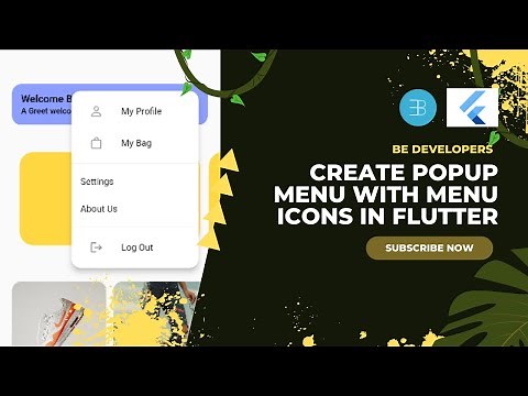 PopUp menu with menu icons in flutter || Create popup menu and show using any widget in flutter.