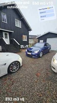 Full inside and outside of mine e60 m5 v10 6speed manaual and my e92 m3 v8 6speed manual😁 #v8 #v10