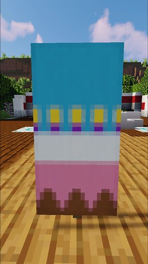 Birthday Cake Banner in Minecraft! #birthday #minecraftbanners