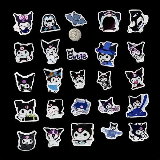 Kuromi Sticker Collection 60 Stickers Lot Variety Mixed Kawaii Sanrio - Etsy