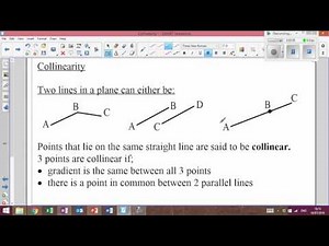 LHS Higher Mathematics - Straight Line 5 - Collinearity
