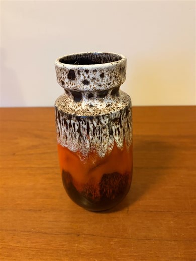 Blue Mountain Pottery Vase - Orange Apollo Glaze - BMP - 850 - Mid Century Modern Decor - Etsy