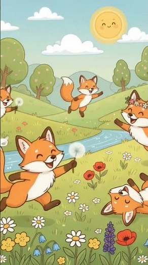 Vivaldi Spring with Fox Cubs: Pure Joy in Motion