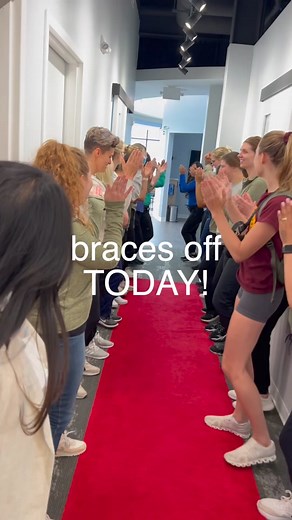 Braces off today!! 🎉 Her smile reveal 🥹 #braces #bracesoff #orthodontist #celebration #redcarpet #dentist