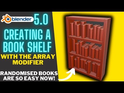 The Blender 5.0 Array Makes Bookshelves Easy!