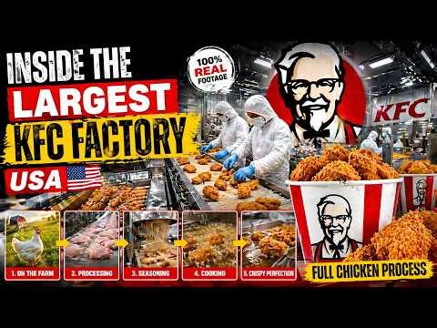 INSIDE THE LARGEST KFC FACTORY USA | FULL CHICKEN PROCESS FROM FARM TO CRISPY PERFECTION