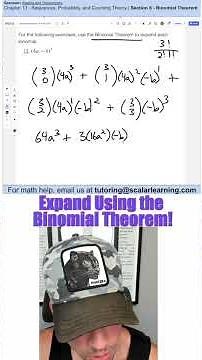 Expand Using the Binomial Theorem! #binomialtheorem #maths #scalarlearning