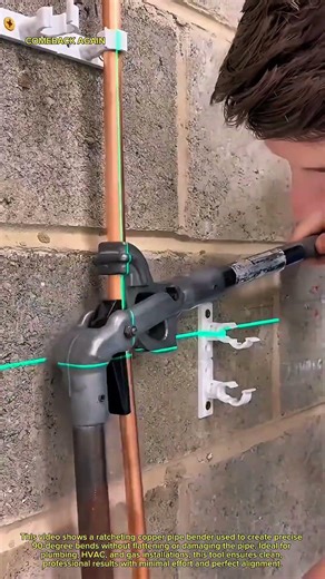 Perfect 90° Copper Pipe Bend Without Kinks | Ratcheting Pipe Bender Tool
