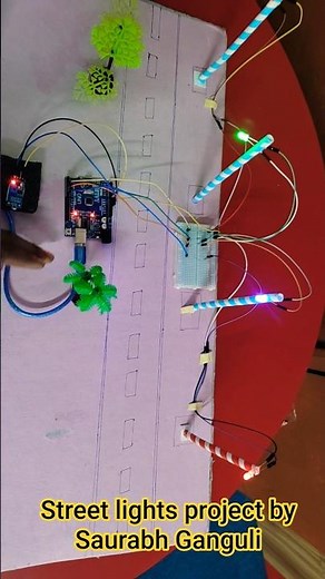 Smart street light system project using Arduino uno by Saurabh Ganguli #smartlight #arduinoprojects