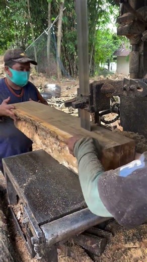 operator !! wood slicing skills with super sharp circular saw machine #serkelsaw #teak