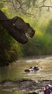 277K views · 4.6K reactions | Leopard Jumps From Tree to Attack Crocodile | Shocking Wildlife Fight Caught on Camera. #leopard #wildlife #crocodile #petfriendly #animals | Spy the Wild | Facebook
