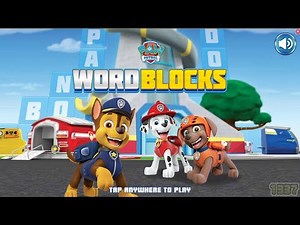 PAW Patrol Word Blocks - English Educational Cartoon Game Episode for Kids