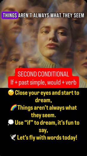 Ada Quinn on Instagram: "🎵 If I Were — The Second Conditional Song ✨ What would you do if you could change the world? 🌍 This song teaches the Second Conditional (Type 2) through rhythm, rhyme, and imagination! Sing along and learn how to express dreams, wishes, and unreal situations with “If I were…” and “I would…” 🎶 💡 Grammar Focus: ✔️ If + Past Simple → Would + Base Verb ✔️ Example: If I were rich, I’d buy the moon. ✔️ Used for unreal or imaginary situations in the present or future. 🎧 Wh