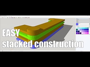 SketchUp EASY stacked construction with spacers