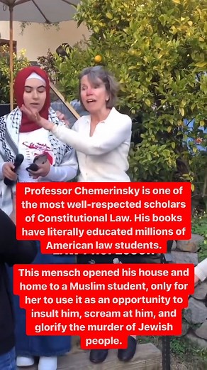 Law Professor and Dean at UC Berkeley, Erwin Chemerinsky, opened his home to a student after the school’s SJP chapter published a blatantly antisemitic cartoon about him. How is his trust repaid? With harassment and the glorification of the murder of Jews. | Maccabee Task Force