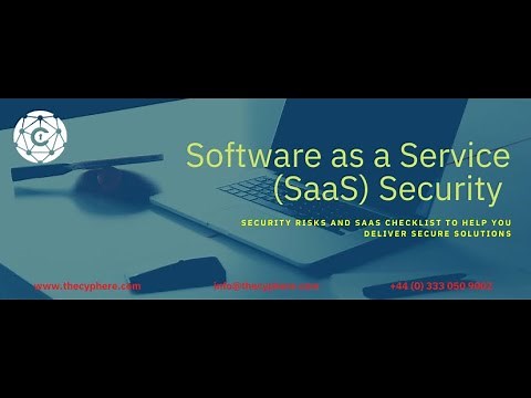 Software as a Service (SaaS) Security Checklist