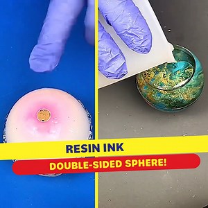 Making A Resin & Spirit Ink Double-Sided Sphere ⭕ | Steve McDonald Arts & Crafts