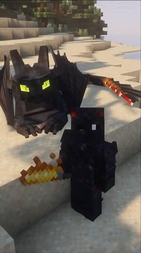 Night Fury variants in How to Train your Dragon in Minecraft #shorts