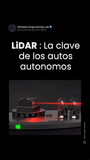 Reliable Engineering Lab on Instagram: "🚗✨ ¿Qué es el LiDAR y cómo funciona? El LiDAR es la tecnología que permite a un vehículo “ver” su entorno en 3D usando rayos láser. Así puede detectar objetos, medir distancias y tomar decisiones para conducir de forma autónoma. 🤖 ¿Cómo lo hace? 👇 🔹 Emite pulsos de luz láser 🔹 La luz rebota en los objetos 🔹 El sensor mide el tiempo de regreso 🔹 Con esos datos crea un mapa 3D en tiempo real 🧠🗺️ ¿Por qué es clave en autos autónomos? ✅ Alta precisión