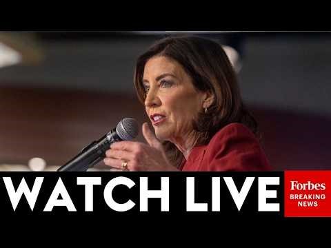 WATCH LIVE: New York Gov. Kathy Hochul Holds Press Conference On Long Island Railroad Strike
