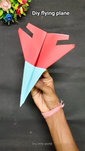 Diy flying plane toy with Paper ✈️ Paper craft ideas😱#papercraft #origami #viral #shorts #diy #craft